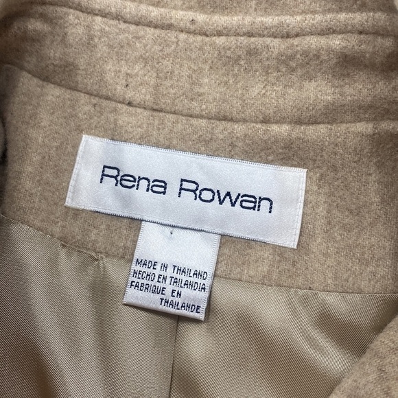 Rena Rowen virgin wool tan blend blazer size M - Picture 5 of 6